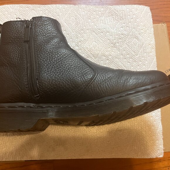 Black Leather Ankle Boots - Picture 3 of 7